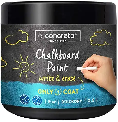 Tafelfarbe E-Concreto Schultafellack 500 ml Schwarz für Innen