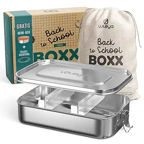 Edelstahl Brotdose Luleya mit Fächern – Praktische Lunchbox