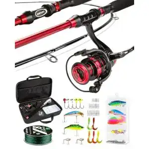 Angelset Ghosthorn Teleskop-Angelrute und Rolle Combo für Angler