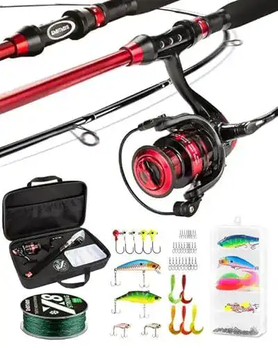 Angelset Ghosthorn Teleskop-Angelrute und Rolle Combo für Angler