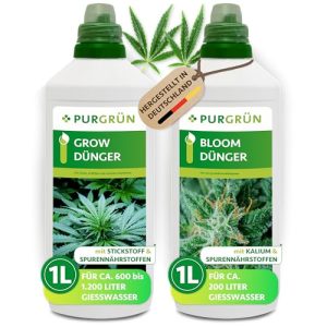 Cannabis-Dünger Purgrün Set 2 x 1 Liter für Wachstum und Blüte