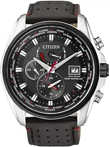 Citizen Herren Analog Eco-Drive Uhr mit Lederarmband