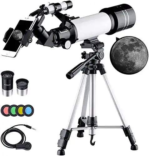 Bebang Teleskop für Astronomie, tragbarer 70-mm-Refraktor