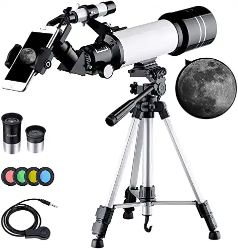 Bebang Teleskop für Astronomie, tragbarer 70-mm-Refraktor