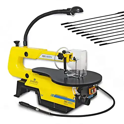 BAMATO DEK-1600V Dekupiersäge mit 10 Sägeblättern
