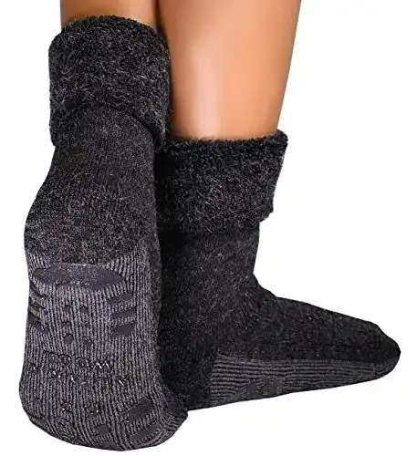 Alpaka Socken mit ABS Anti-Rutsch Funktion für Damen und Herren