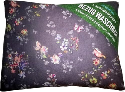 Lavendelkissen Vitasimplex mit Bezug Motiv 449 (Blume lila) 24 cm x 20 cm