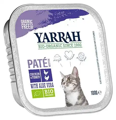 Yarrah Katzenfutter Pate Huhn Truthahn Aloe Vera 100g Bio