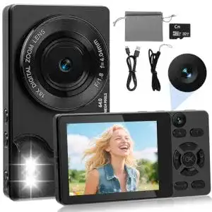 Digitalkamera für Einsteiger Herbyd 4K 64MP mit Dual-Kameras