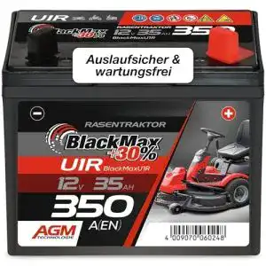 Rasentraktor Batterie Blackmax 12V 35Ah 350A für Rasenmäher