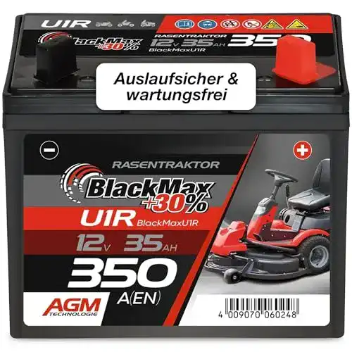 Rasentraktor Batterie Blackmax 12V 35Ah 350A für Rasenmäher