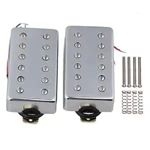 Humbucker Yibuy 2xWhole Silver Cover 50mm 52mm Tonabnehmer