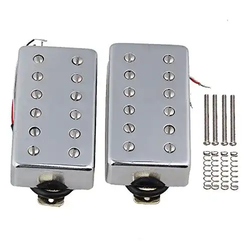 Humbucker Yibuy 2xWhole Silver Cover 50mm 52mm Tonabnehmer