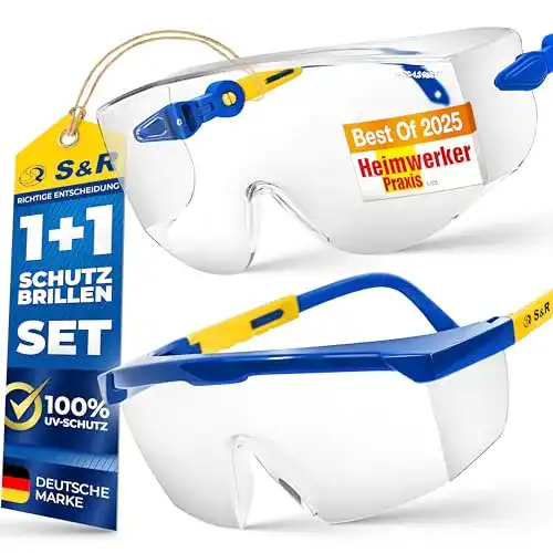 Arbeitsschutzbrille S&R Set: Schlagfeste Sicherheits- und Arbeitsbrille