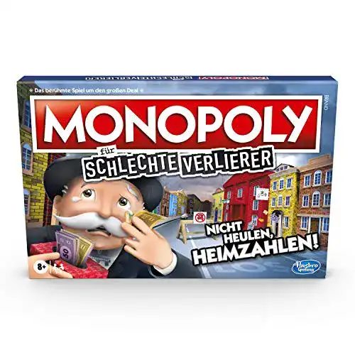 Monopoly Hasbro für schlechte Verlierer – Brettspiel ab 8 Jahren