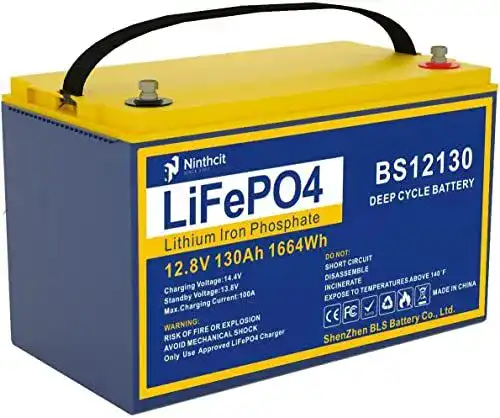 Solarbatterie Ninthcit LiFePO4 Akku 12,8V 130Ah Lithium Batterie
