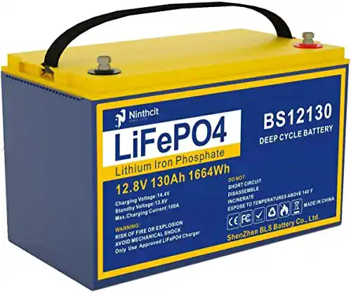 Solarbatterie Ninthcit LiFePO4 Akku 12,8V 130Ah Lithium Batterie