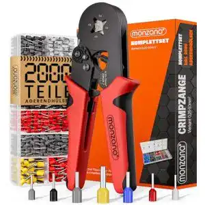 Crimpzangen-Set mit 2000 Aderendhülsen für 0,25-10 mm²