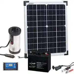 Solaranlage Garten revolt Solarpanel 20 Watt mit Akku und Laderegler