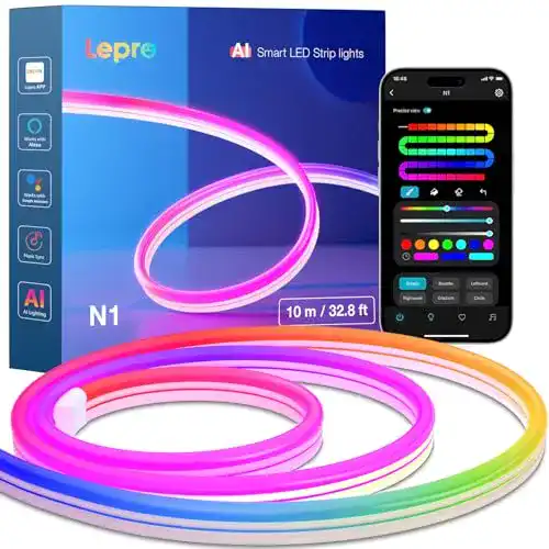 Lepro Neon AI LED Strip 10m RGB LED Streifen mit App- und Sprachsteuerung