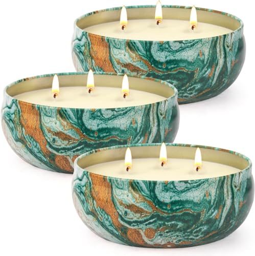 Citronella Kerze für Outdoor, 2er Set aus Sojawachs mit 3 Dochten