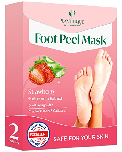 Fußmaske PLANTIFIQUE Fussmaske Erdbeer 2 Paar