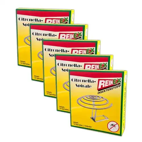 Mückenspirale Hac24 mit 50 Stück Citronella für effektiven Mückenschutz