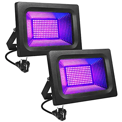 Litake LED UV Schwarzlicht Strahler 30W mit violetten LEDs
