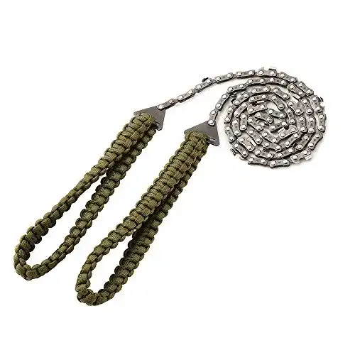 Drahtsäge Skyocean Handkettensäge mit Paracord-Griff für Outdoor-Aktivitäten
