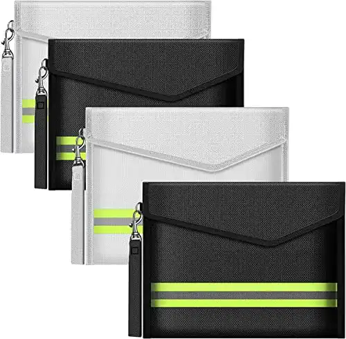 Feuerfeste Geldtasche Imnbest, 4 Stück, 20 x 14 cm