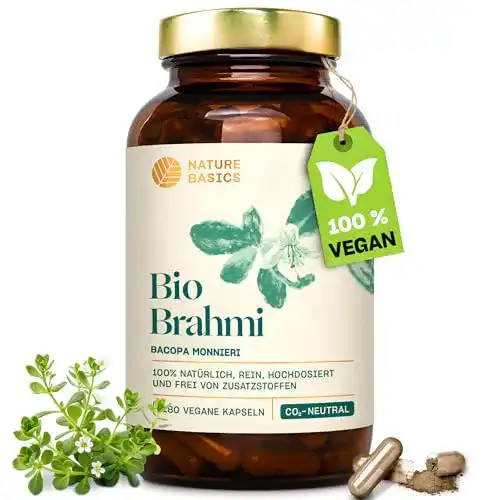 Brahmi Nature Basics Bio Kapseln 180 Stück 1000 mg hochdosiert