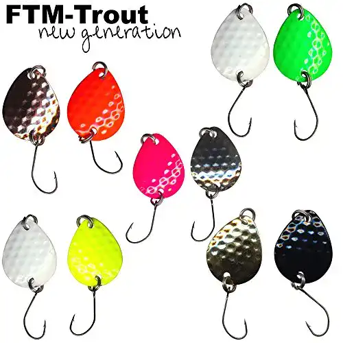 FTM Forellen-Blinker 10 Stück 1,7g Spoons für Spinnfischen