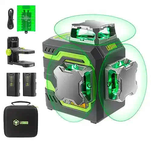 Kreuzlinienlaser Lasgoo LG-3D mit Selbstnivellierung und 3×360° Abdeckung