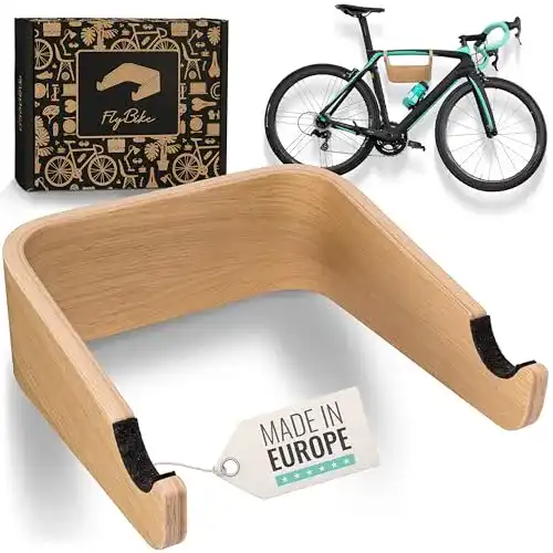 Fahrrad Wandhalterung aus Holz von madeco für verschiedene Lenkerbreiten