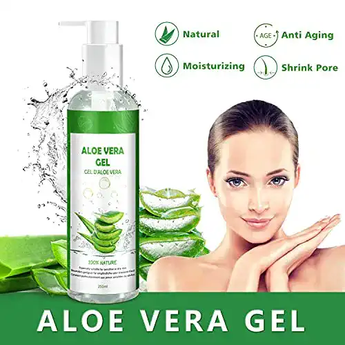 Aloe Vera Gel CUSMAY 100% pur für Gesicht, Haare und Körper