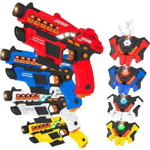 Lasertag Set von VATOS mit Sprühfunktion und 4 Waffen