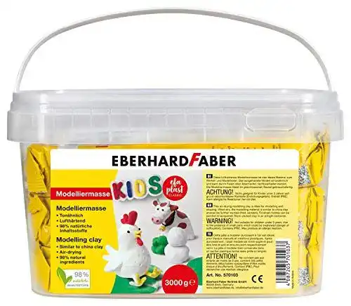 Modelliermasse Eberhard Faber EFA Plast Kids in Weiß, 3 kg
