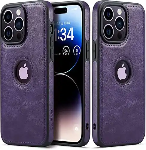 Sibada iPhone 14 Pro Leder Case – Schlanke Premium Hülle für iPhone 14 Pro