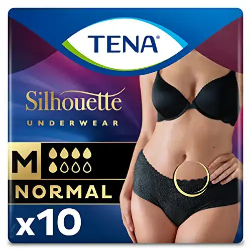 Tena Silhouette Noir Einweg-Damenslips mit Einlage Größe L