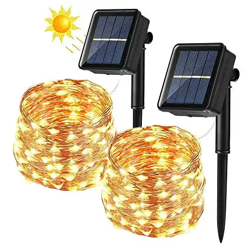 Solarlichterkette für den Außenbereich von BrizLabs, 2 Stück