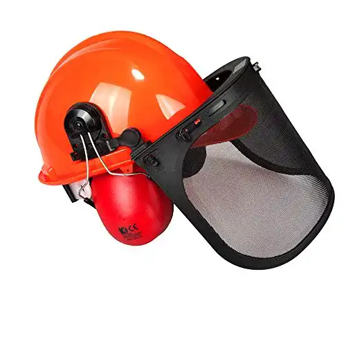 Viwanda Forstschutzhelm mit Maschenvisier für Waldarbeiten