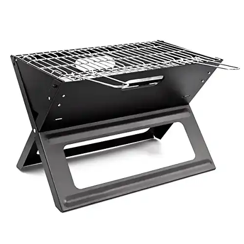 Klappgrill von Relaxdays, tragbar und inkl. Rost