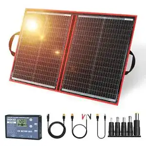 Faltbares Solarmodul DOKIO 110W 18V für 12V Batterien