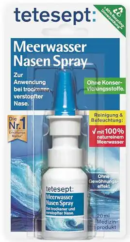 Tetesept Meerwasser Nasenspray für trockene und verstopfte Nasen