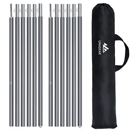 Zeltstangen Unigear Teleskopstangen 2er Set aus Aluminium