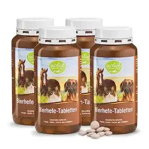 Bierhefe für Hunde – Kräuterhaus Sanct Bernhard, 4×400 Tabletten