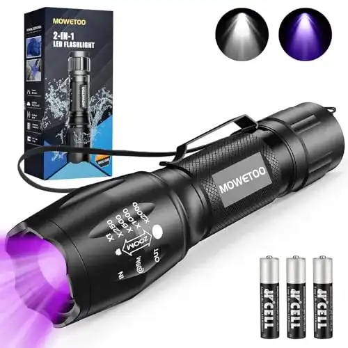 UV-Taschenlampe Mowetoo 2 in 1 für verschiedene Anwendungen