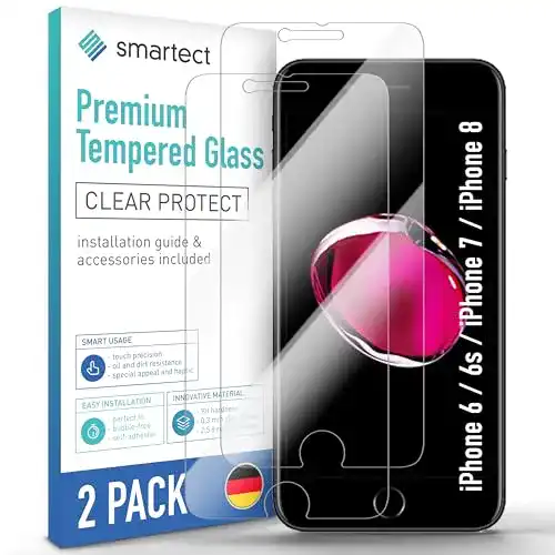Smartect Panzerglas für iPhone 7 – 2 Stück Schutzglas klar