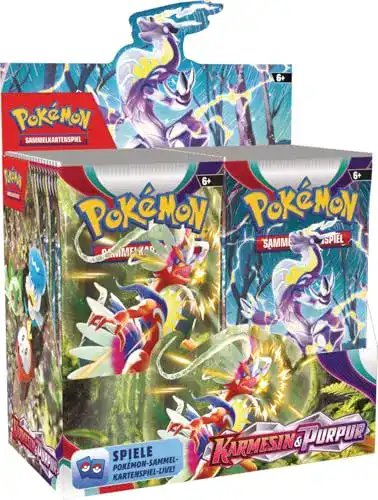 Pokémon-Sammelkartenspiel: Display-Box Karmesin & Purpur mit 36 Boosterpacks