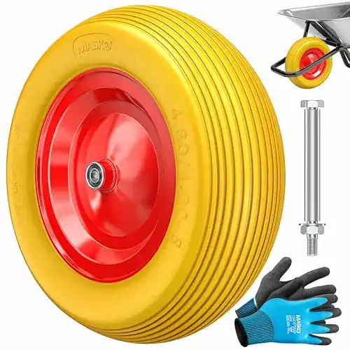 Schubkarrenrad aus Vollgummi MASKO PU 200 kg pannensicher